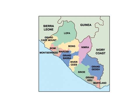 Liberia Presentation Map Digital Maps Netmaps Uk Vector Eps Wall Maps