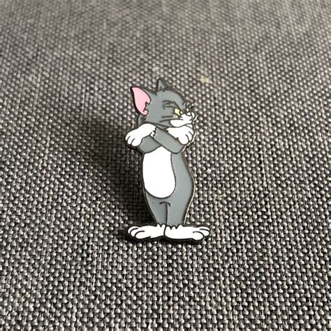 Vintage Tom And Jerry Enamel Pin Tom The Cat Lapel Badge Etsy Tom And