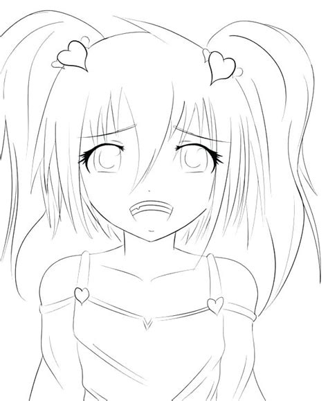 Sad Anime Coloring Sheets Coloring Pages