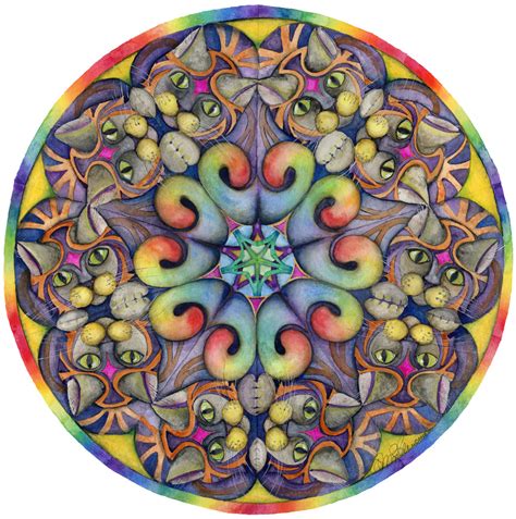 Cool Cat Mandala Print - Mandala Art Plates