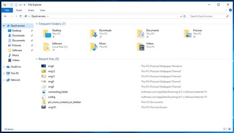 Pin Frequent Folders To Start Or Taskbar In Windows 10