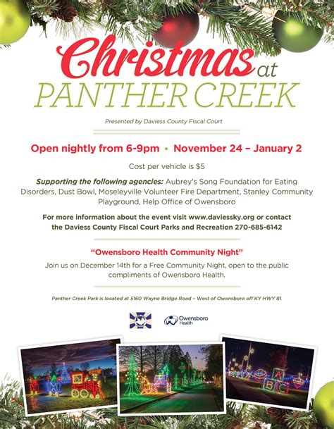 Christmas At Panther Creek Park Free Community Night Visit Owensboro Ky