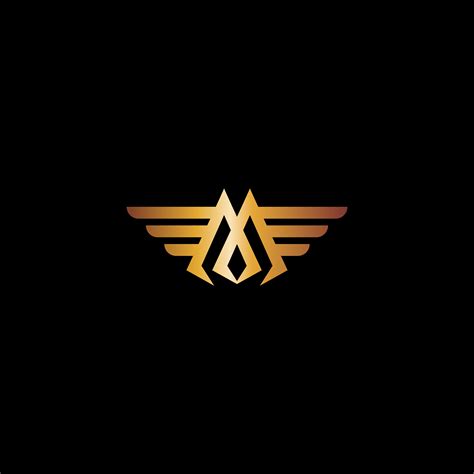 Letter M Wings Luxury Logo Design Concept Template 611579 Vector Art At