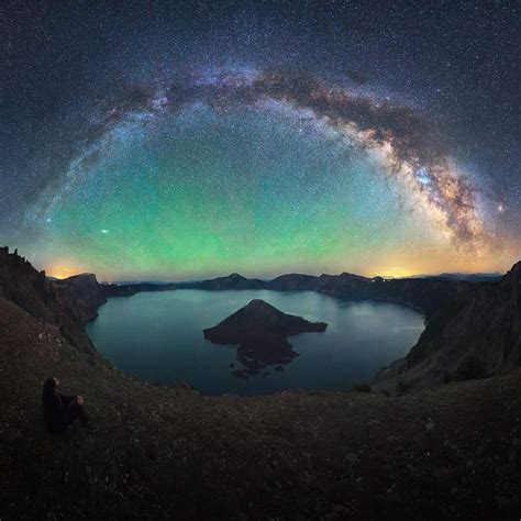 Crater Lake In Oregon Nature Photography Milky Way Photography
