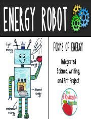 Formsofenergyrobotproject Pdf Energy Robot Forms Of Energy Integrated Science Writing And