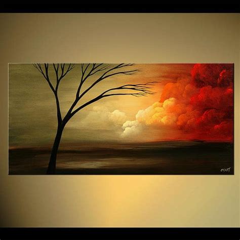 Abstract Landscape Contemporary Acrylic Tree Painting By