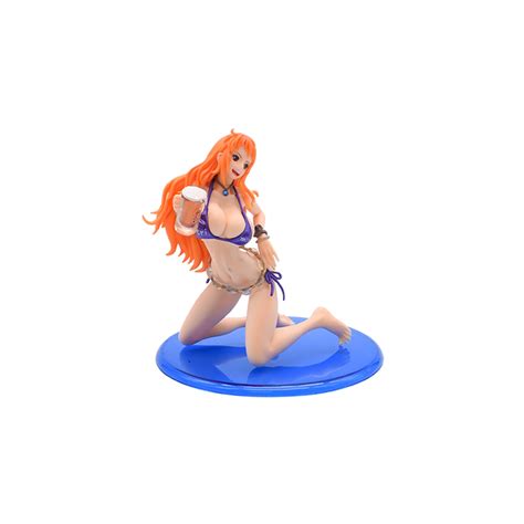 buy one piece nami action figures wearing purple swimsuit collectible anime figurine perfect pvc