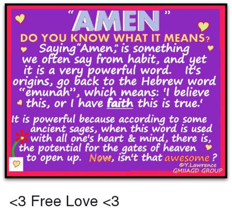 Amen Do You Know What It Means Saying Amen Is Somethi We Often Say