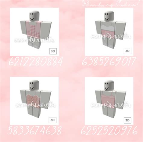 Bloxburg Clothes Codes For Girls