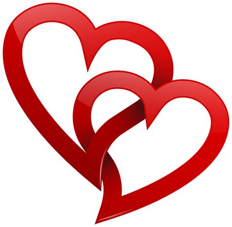 Two Red Hearts Png Clipart Best Web Clipart Corazones Plantilla De