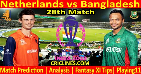 As We Speak Match Prediction Netherlands Vs Bangladesh Odi Cricket World Cup 2023 Twenty Eighth