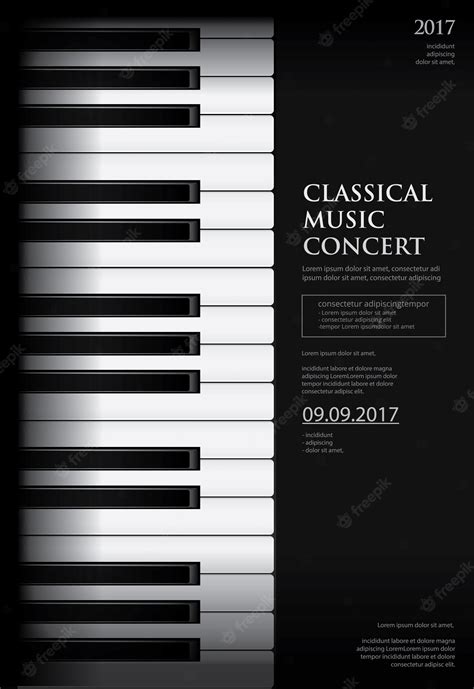 Premium Vector Music Grand Piano Poster Background Template