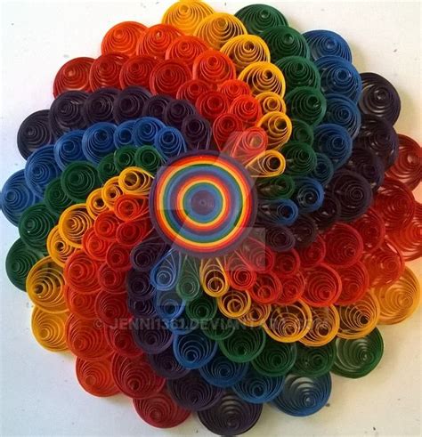 Quilled Rainbow Flower Swirl By Jenni1361 On Deviantart