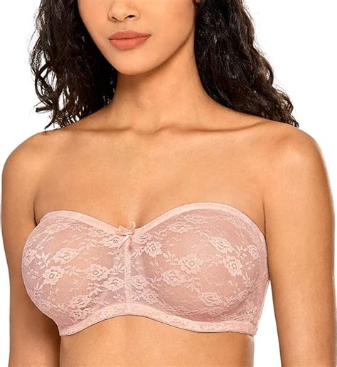 Dobreva Women S No Padding See Through Underwire Multiway Strapless Lace Bra At Amazon Womens