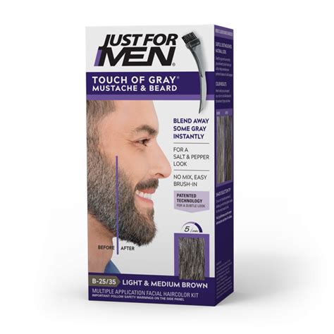 Just For Men Touch Of Gray Hair Color Mustache And Beard Kit Light