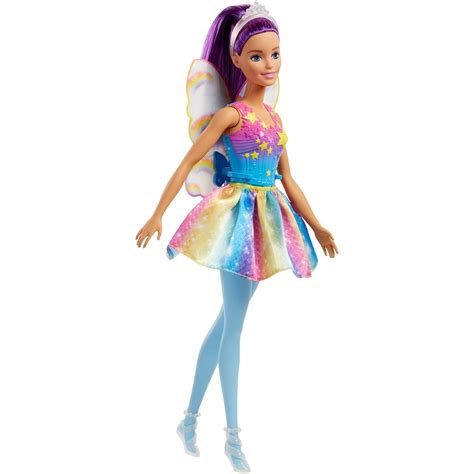 Barbie Dreamtopia Fairy Doll With Purple Hair And Rainbow Wings Walmart
