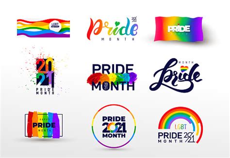 Pride Design Logo Icon Set Of Lgbtq Related Symbol In Rainbow Colors Gay Pride Rainbow Community