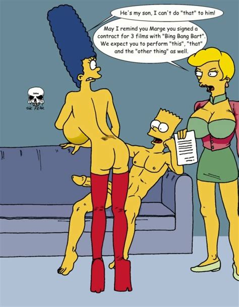 Rule Ass Bart Simpson Breasts Color Female Human Male Marge Simpson Multiple Females Nude