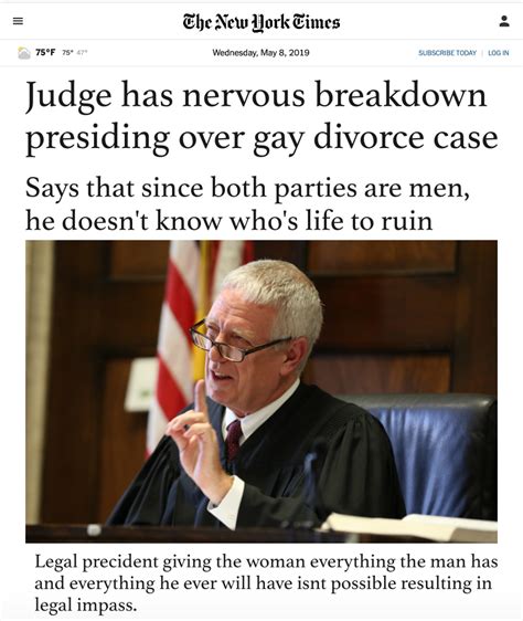 Same Sex Divorce Cased Must Be Hell For Judges How Do They Know Who To