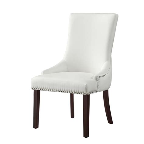 Yaheetech dining chairs dining room chair living room side chairs tufted parsons chairs with solid wood legs for hotel, restaurants, wedding banquet, meeting, celebration, set of 4. Posh Living Kinsley Tufted Faux Leather Dining Chair in ...