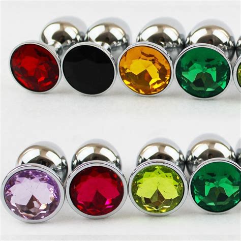 10 Pcslot Small Size Stainless Steel Metal Anal Plug Crystal Jewelry Anal Toys Butt Plug Fetish
