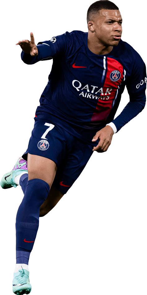 kylian mbappé paris saint germain football render footyrenders