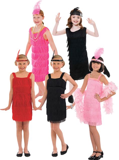 1920s Flapper Girls Fancy Dress Gatsby 20s Charleston Kids Childs