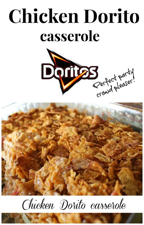 A creamy chicken casserole loaded with nacho chips and lots of cheese! Chicken Dorito casserole - Debbiedoos