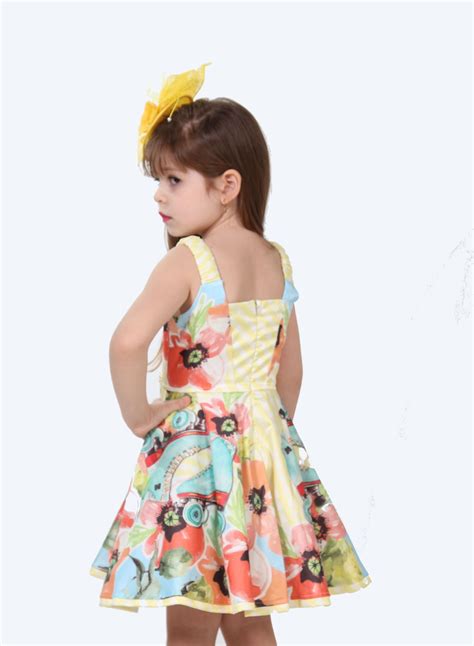 Vestido Miss Cake Vestido Infantil Miss Cake Com Estampa Exclusiva Moda Infanto Juvenil