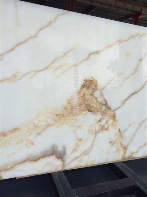 White Marble With Gold Veins Decorated Greek Letters
