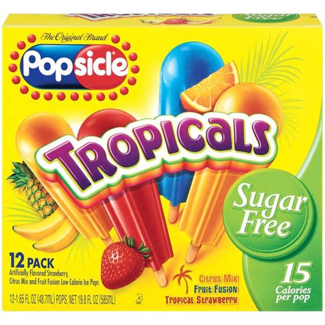 Popsicle Tropicals Sugar Free Ice Pops 12 Ct Delivery Or Pickup Near