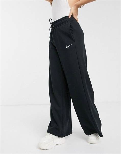 Nike Black Wide Leg High Waist Sweatpants Asos Latest Fashion