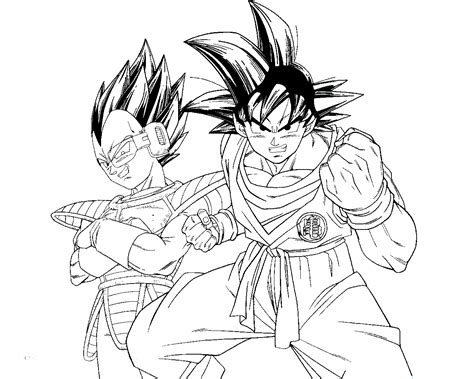 Free dragonball z coloring pages. Goku and Vegeta by mastertobi on DeviantArt