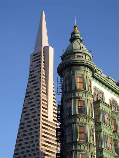 The Transamerica Pyramid And The Sentinel Building In San Francisco