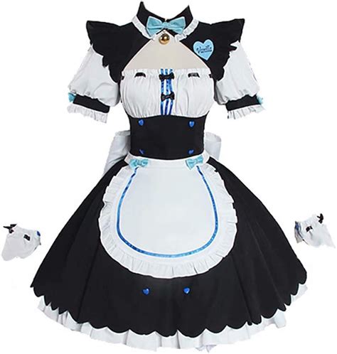Nekopara Anime Cosplay Chocola Vanilla Maid Uniforms Dresses Halloween Party Costumes Vanilla