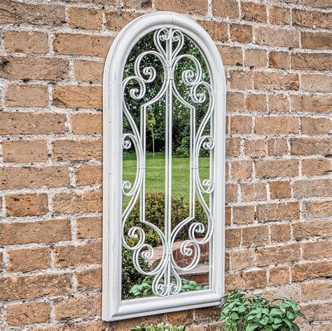 Decorative Arched Garden Wall Mirror Primrose And Plum