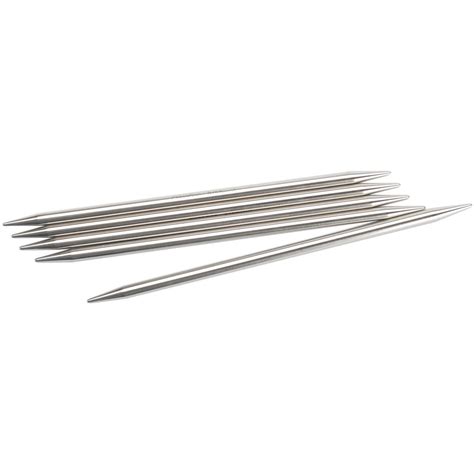 Double Point Stainless Steel Knitting Needles 6 5pkg Size 253mm