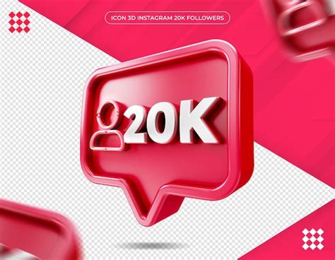 Premium Psd Icon 20k Followers On Instagram Design