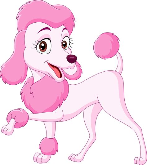 Cartoon Happy Pink Poodle Isolated On White Background 5161926 Vector