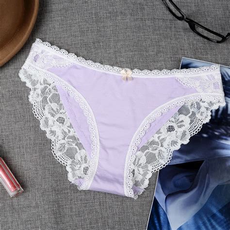 2021 Cotton Soft Low Waist Lace Panties Comfortable Womens Sexy Lace