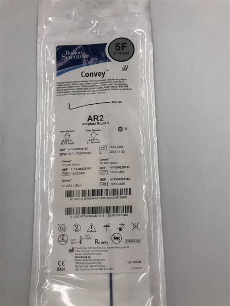 Boston Scientific 3922818 Convey Guiding Catheter Ar2 5f X Gb Tech Usa