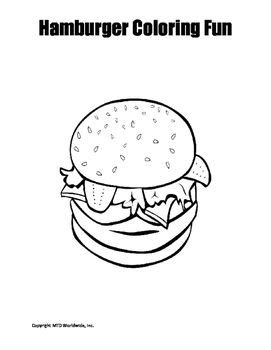 In case you don\'t find what you are. Hamburger Coloring Page | Coloring pages, June crafts, Color