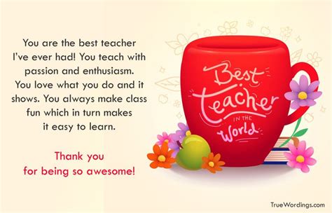 You Are The Best Teacher Quotes True Inspirational Wordings Great