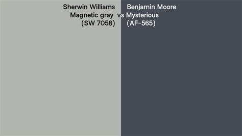 Sherwin Williams Magnetic Gray Sw 7058 Vs Benjamin Moore Mysterious
