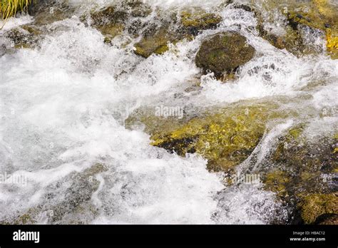 Splashing Water In Cascade Stock Photo Alamy