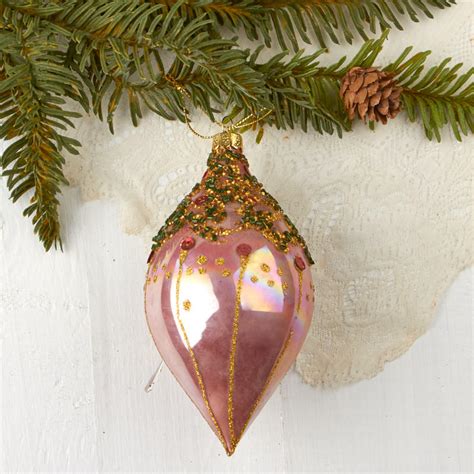 Vintage russian glass christmas xmas tree ussr ornament decoration old big owl. Vintage Blown Glass Pink Teardrop Ornament - Christmas ...