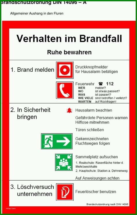 Betriebliches notfallmanagement / muster brandschutzordnung b din 14096. Überraschend Brandschutzordnung Teil B Vorlage Word Bezüglich Recent 408400