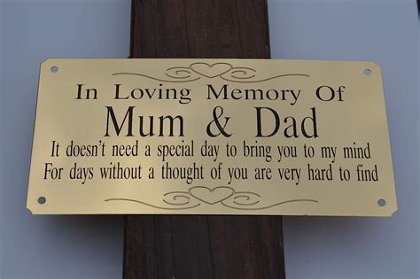Solid Brass Personalised Memorial Bench Plaque Sign 6 X 3 Engraved