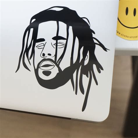 J Cole Face Middle Child 2019 Rap Hip Hop Stickers Car Decals Peeler