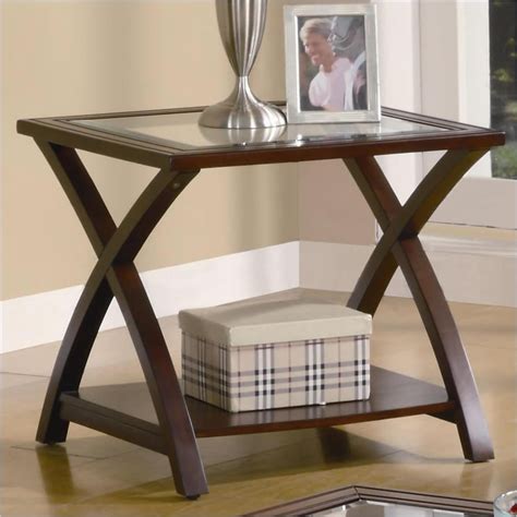 A coffee table is the focus of any living room furniture layout and creates the perfect spot for entertaining. Coaster 3 Piece Glass Top Coffee Table Set in Cappuccino ...